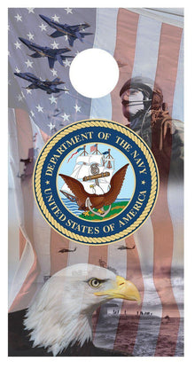 US Navy Corn hole Board Decal Wrap
