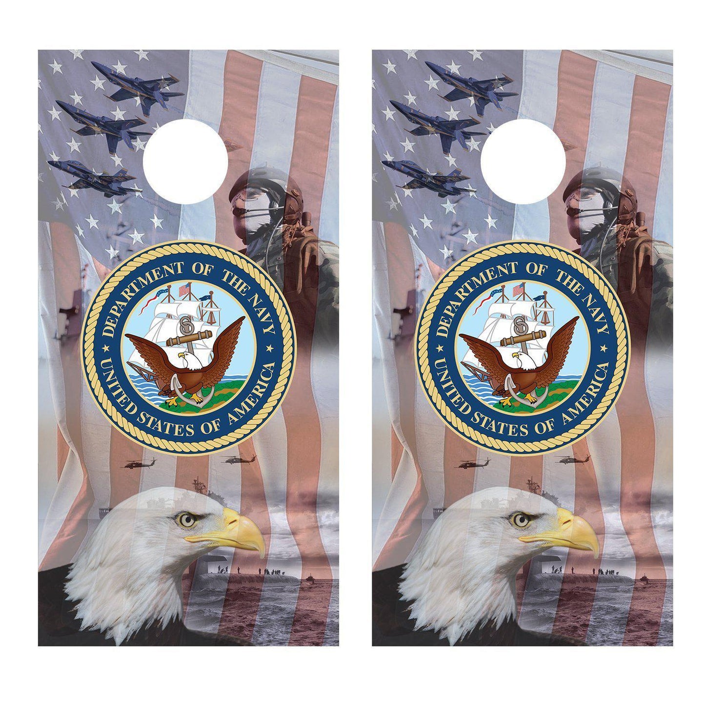 US Navy Corn hole Board Decal Wrap