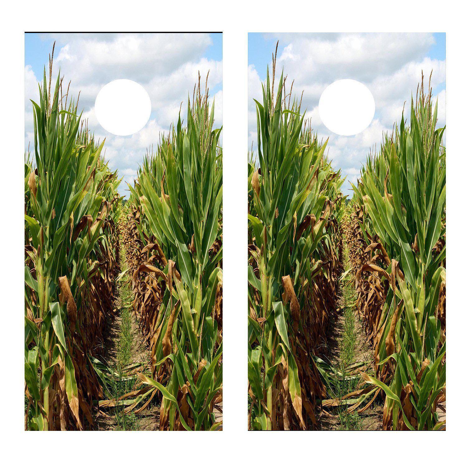 Corn Rows Design A CornHole Skins Board Decal Wrap - Let's Print Big