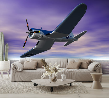 wall mural view on wall