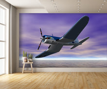 wall mural view on wall