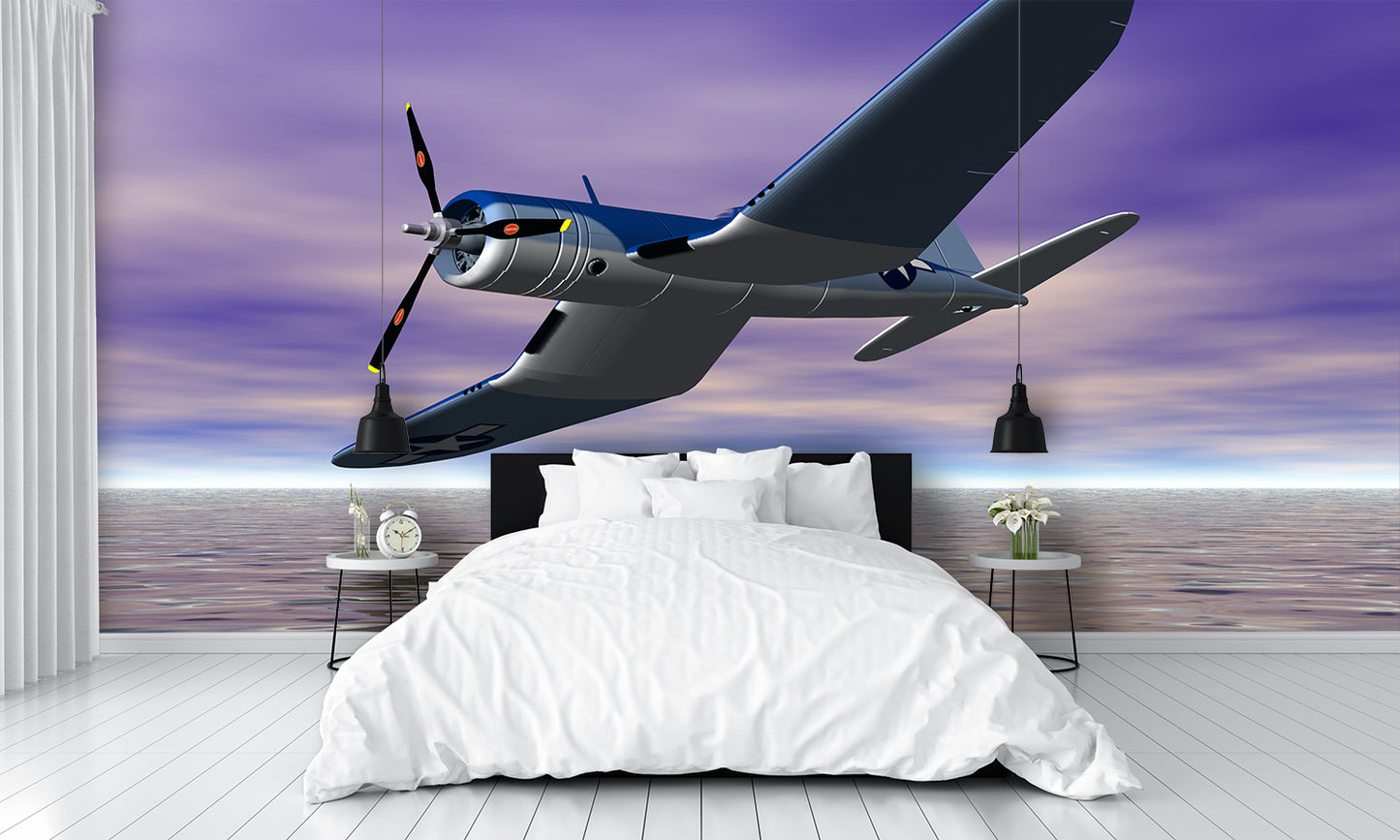 wall mural view on wall