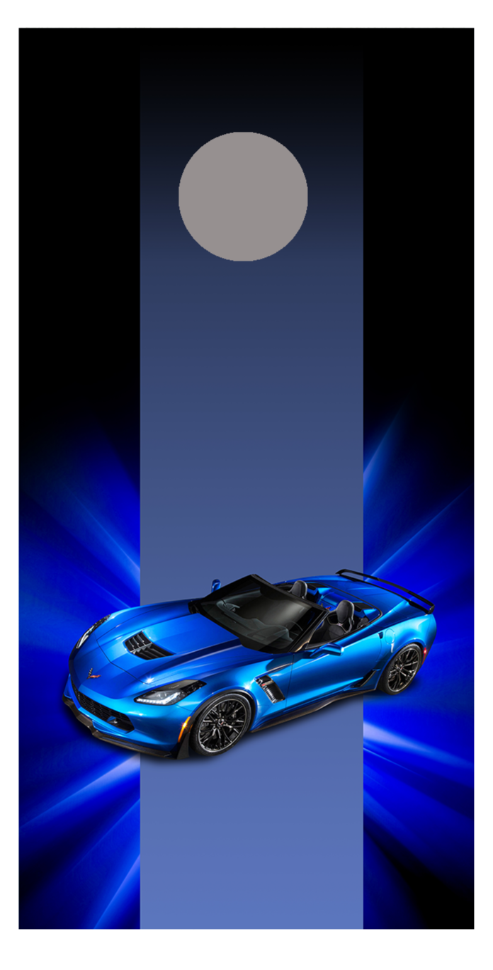 Corvette Design B Corn Hole Decal Wrap