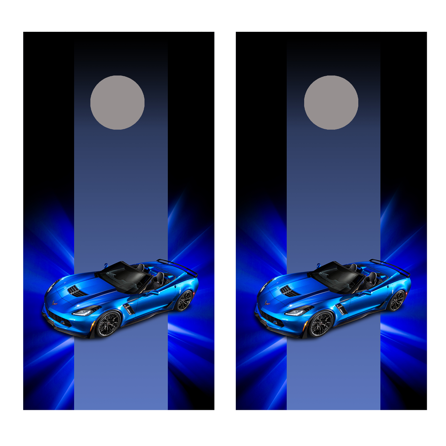 Corvette Design B Corn Hole Decal Wrap