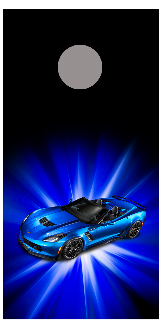 Corvette Design C Corn Hole Decal Wrap