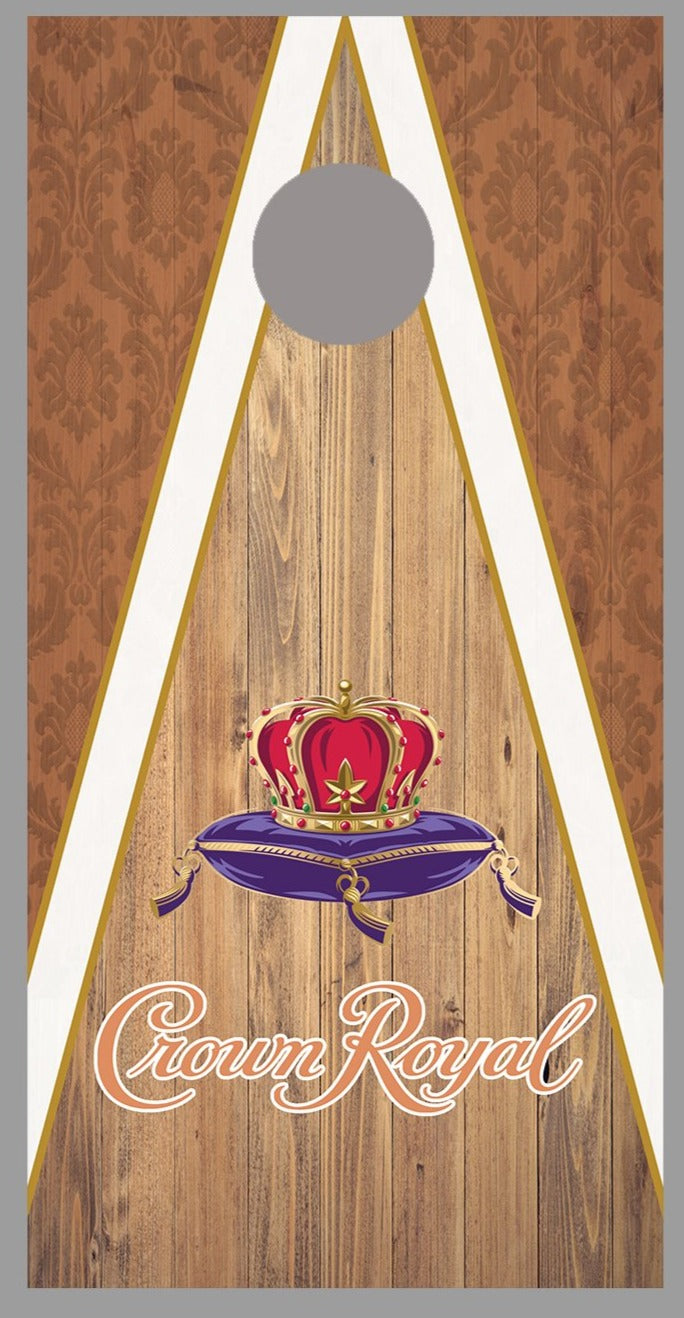 Crown Royal cornhole skins Peach Board Decal Wraps single