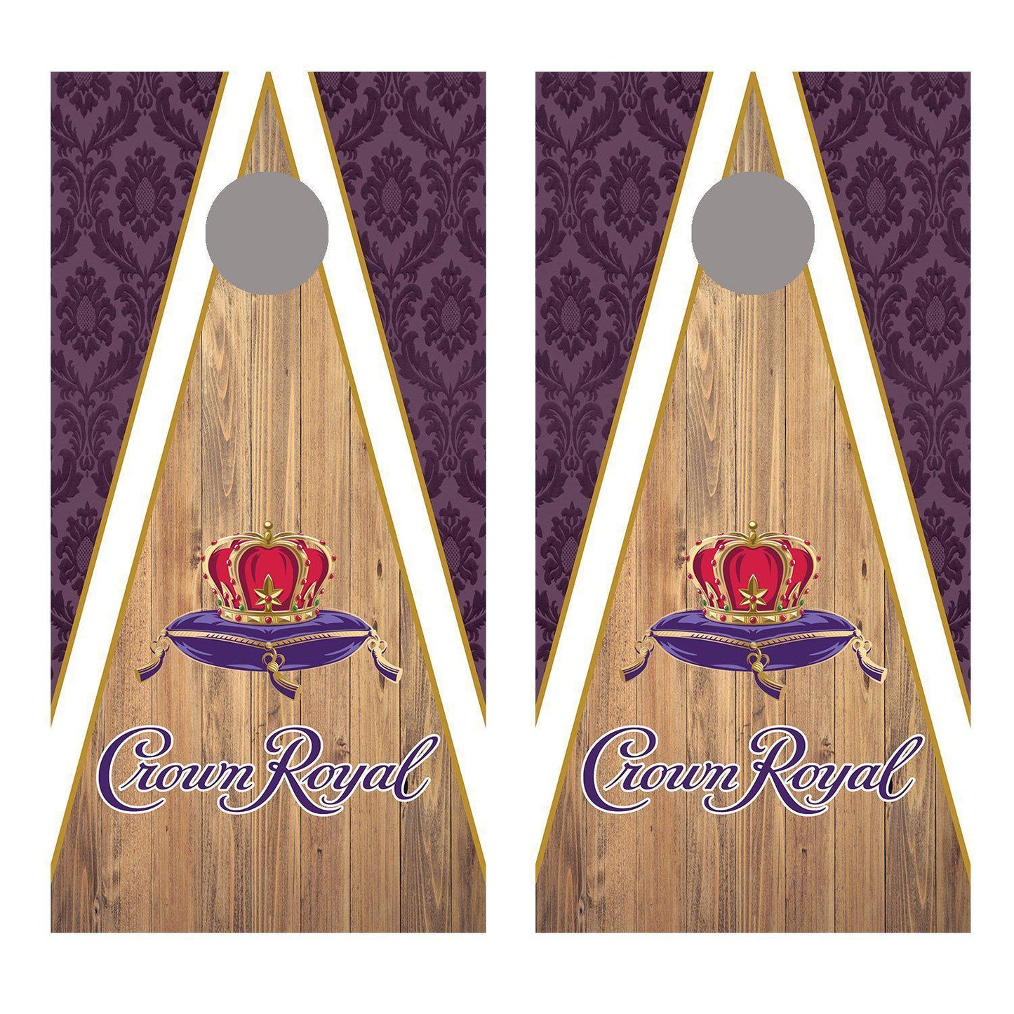 Crown Royal cornhole board decal wrap skins stickers set