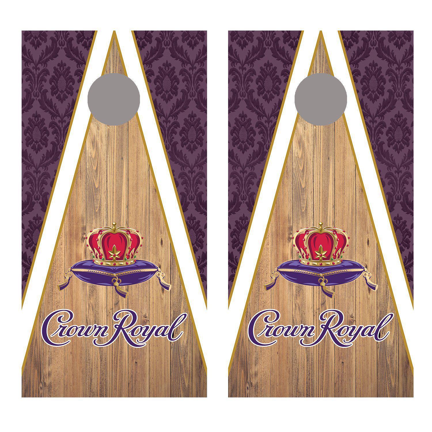 Crown Royal cornhole board decal wrap skins stickers set