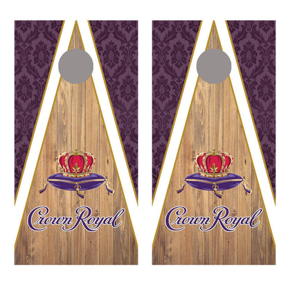 Crown Royal cornhole board decal wrap skins stickers set