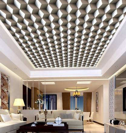 Cube Illusion Wall Mural