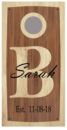 Custom Monogrammed Wedding Cornhole Board Decal Wraps