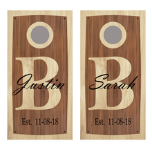 Custom Monogrammed Wedding Cornhole Board Decal Wraps