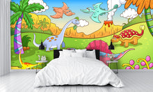 Dinosaurs in Prehistoric Scenes Wall Mural