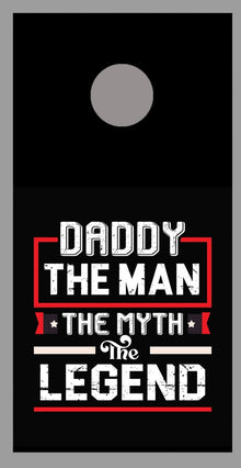Dad The Man Myth Legend Design A Corn Hole Decal Wrap