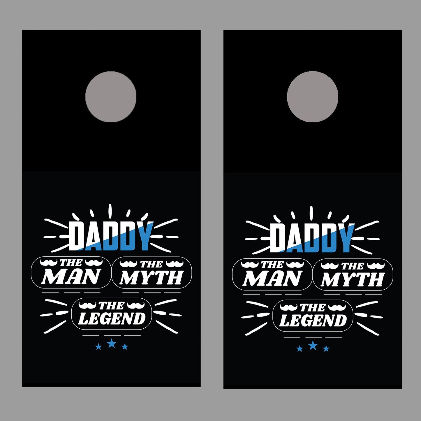 Dad The Man Myth Legend Design B Corn Hole Decal Wrap