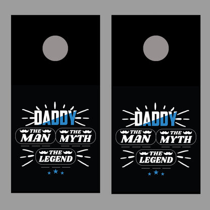 Dad The Man Myth Legend Design B Corn Hole Decal Wrap