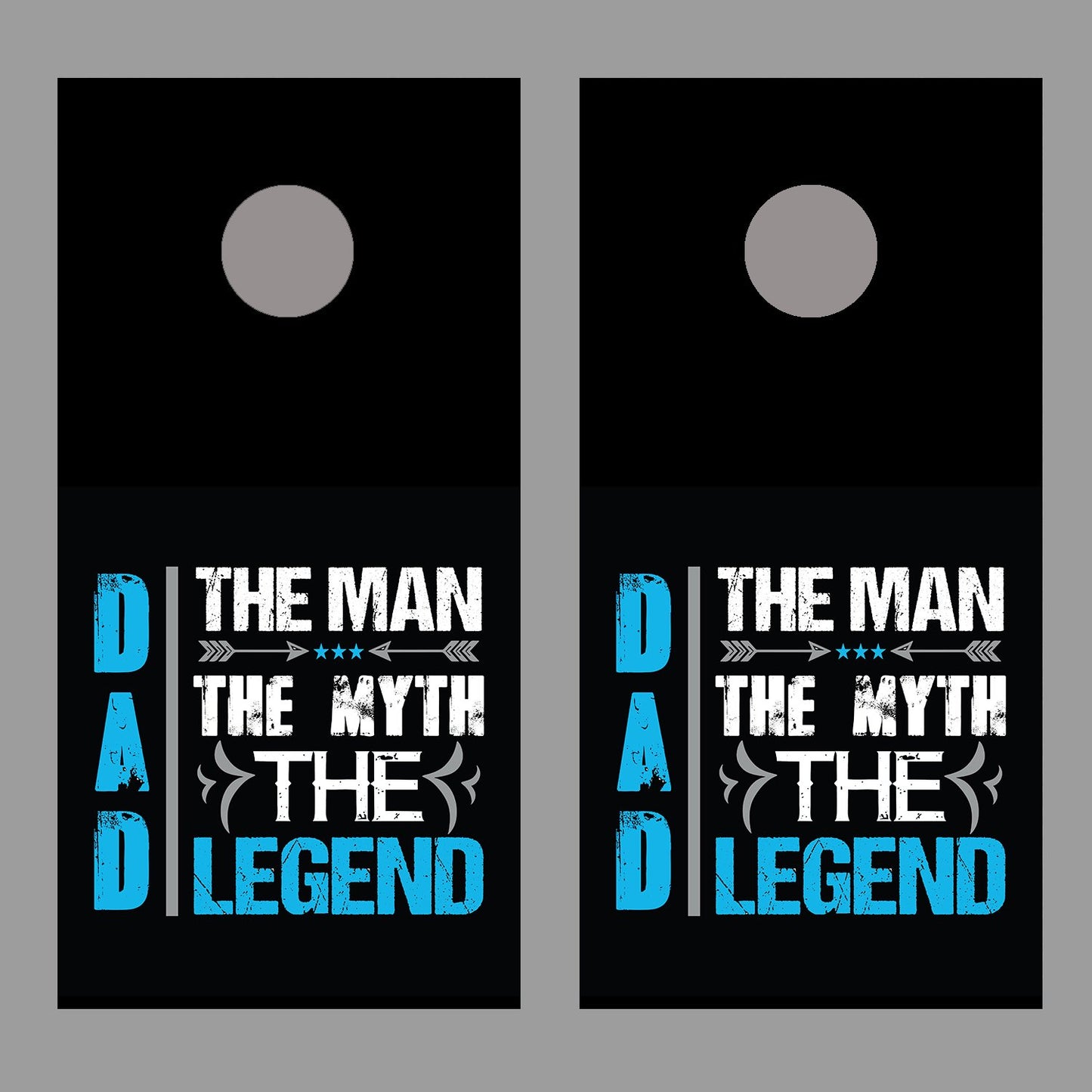 Dad The Man Myth Legend Design G Corn Hole Decal Wrap