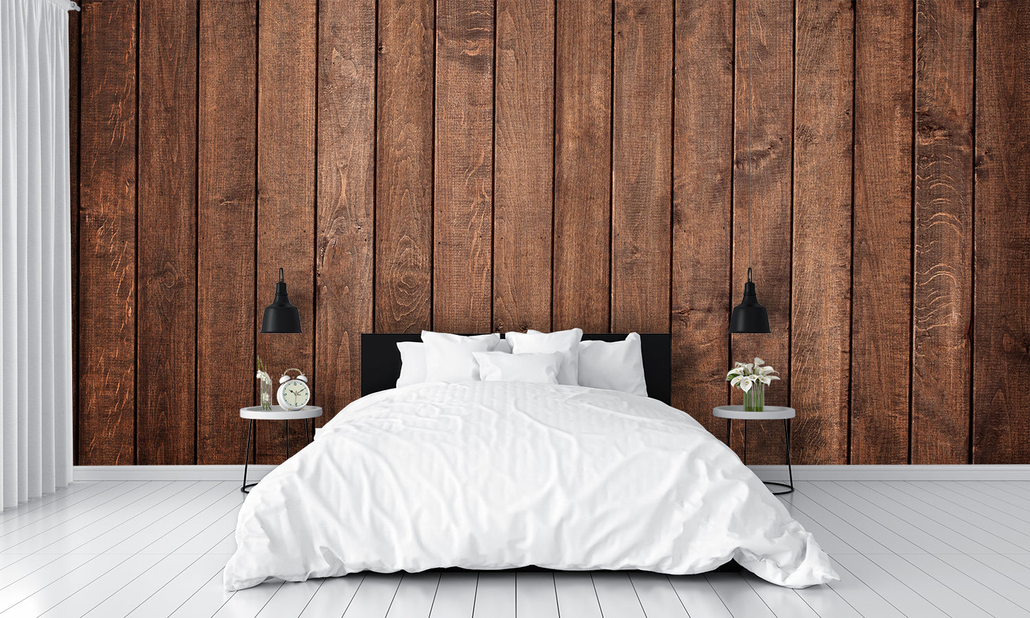 Dark Board barn Siding Wallpaper Custom Designed Wall Mural