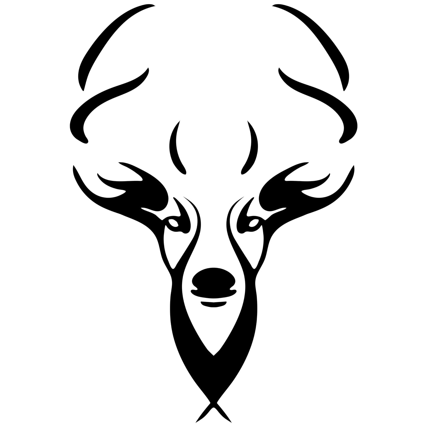 Deer Head 1 Contour Cut Decal