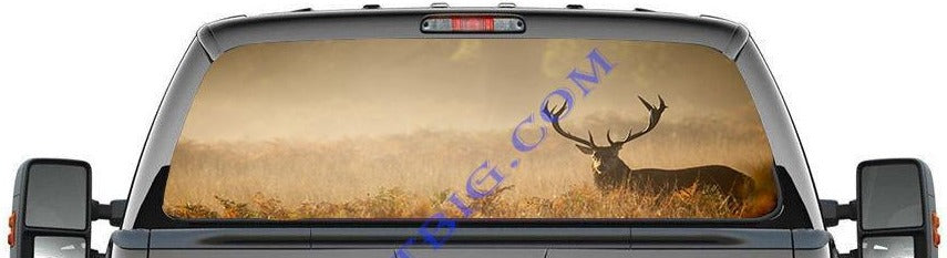 Deer in the Mist-Rear Window Decal-Graphic - Let's Print Big