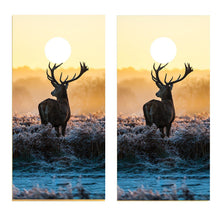 Deer in Water Design Cornhole Board Decal