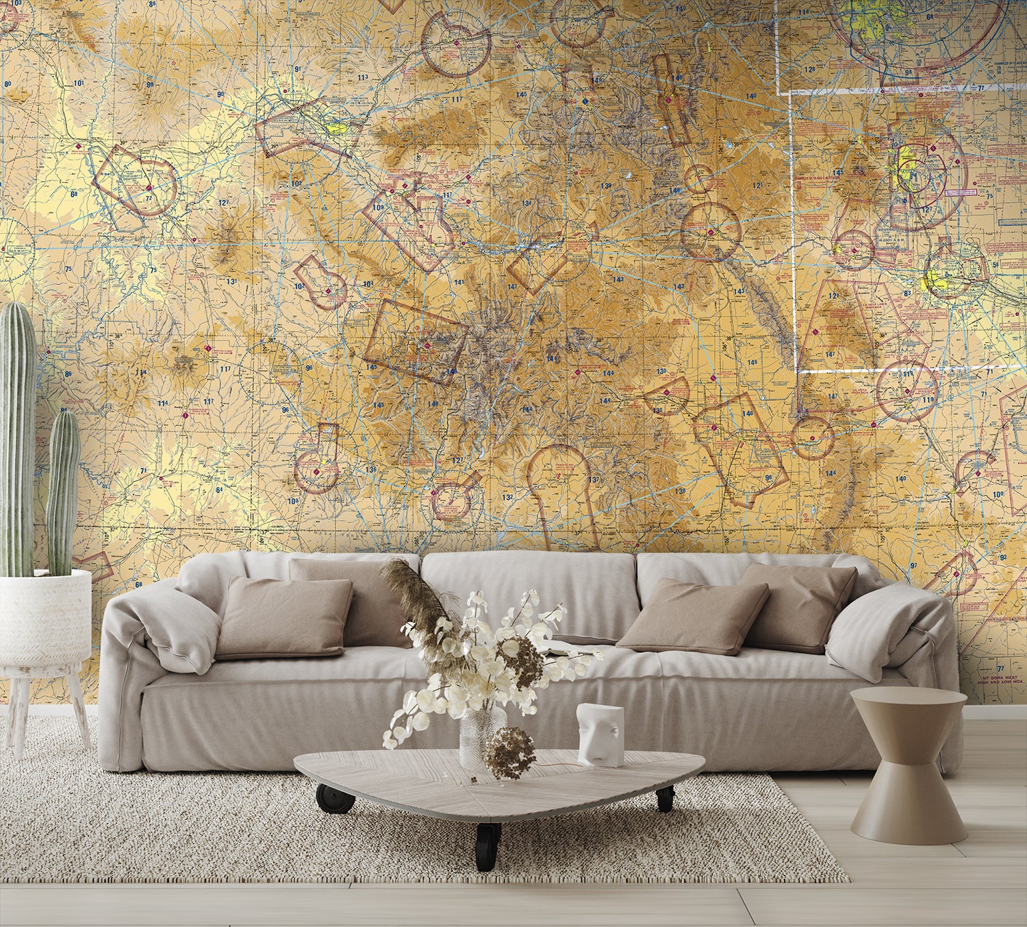 Aeronautical Chart Denver Wall Mural