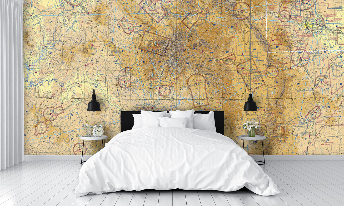 Aeronautical Chart Denver Wall Mural