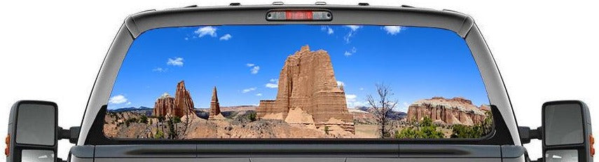 Desert Landscape-Rear Window Decal-Graphic - Let's Print Big