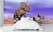 Diceratops Dinosaurs in Nature Wall Mural