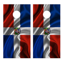 Flag of Dominican Republic CornHole Decal Wrap