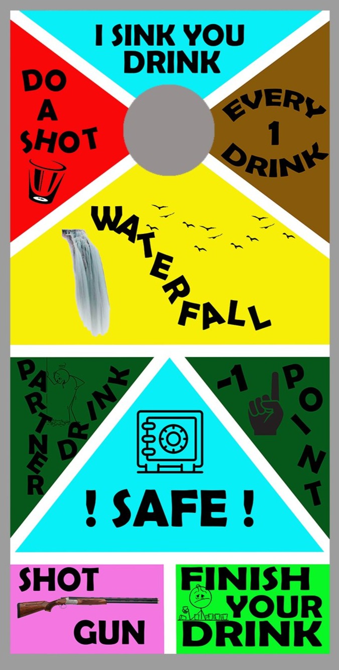 Drinking Game Design Cornhole Skins Board Decal Wrap single