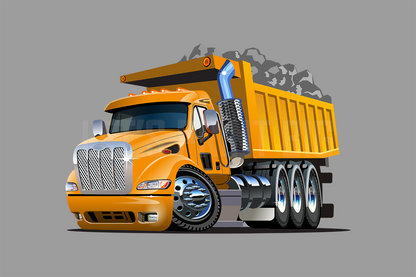 Car Art Dump Truck Cartoon Wall Decal