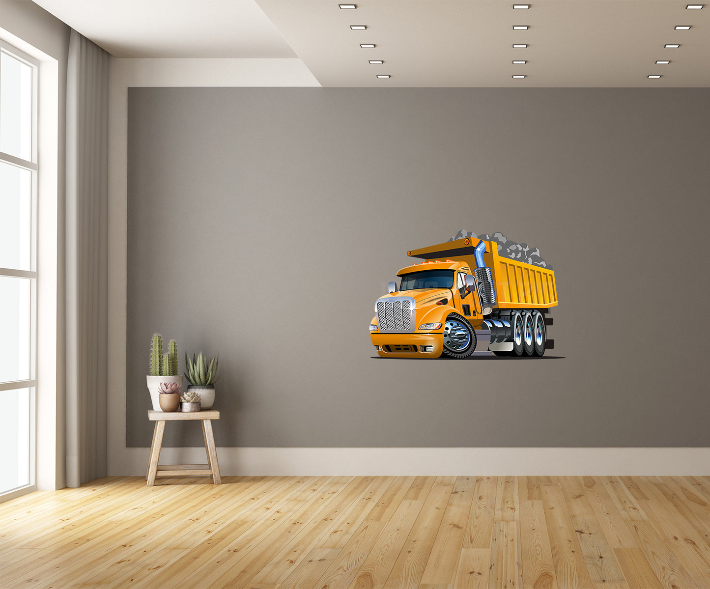 Car Art Dump Truck Cartoon Wall Decal