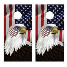 Bald Eagle American Flag Cornhole Decal Wraps
