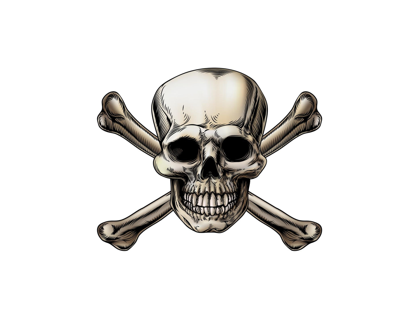Skull and Crossbones Decal - Let's Print Big