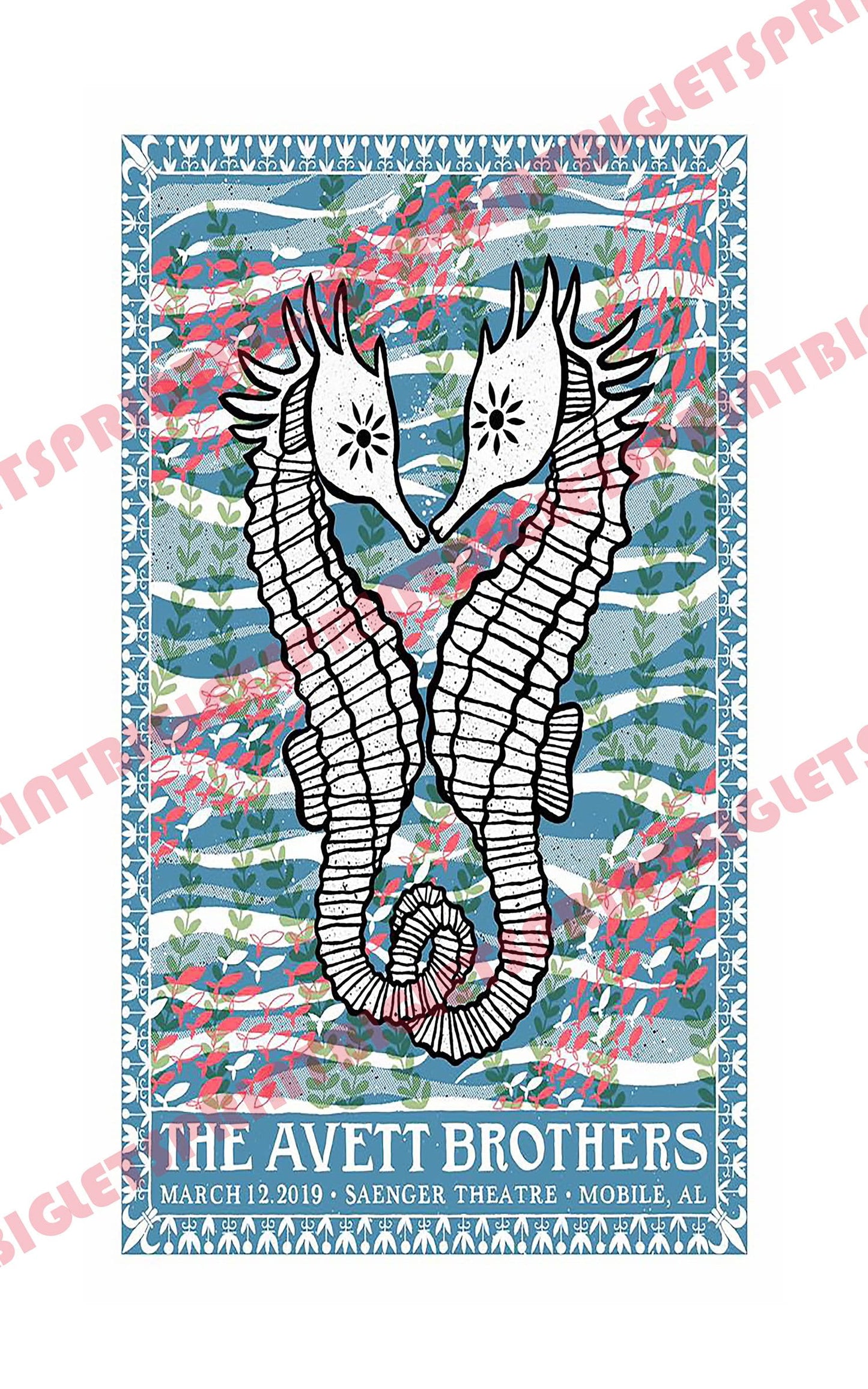 Custom Avett Brothers Seahorse Decal
