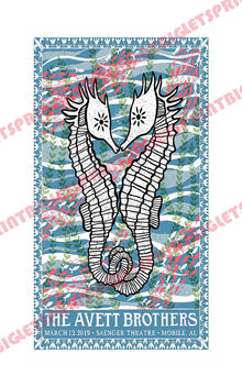 Custom Avett Brothers Seahorse Decal