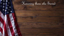 Custom Honoring those who Served American Flag Brown Wood Siding Mural Wallpaper