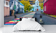 Empty Street of Seydisfjordur Town East Iceland Europe Wall Mural