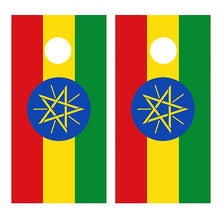 Flag of Ethiopia Cornhole Decal Wrap