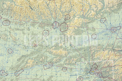 Aeronautical Chart Fairbanks Wall Mural