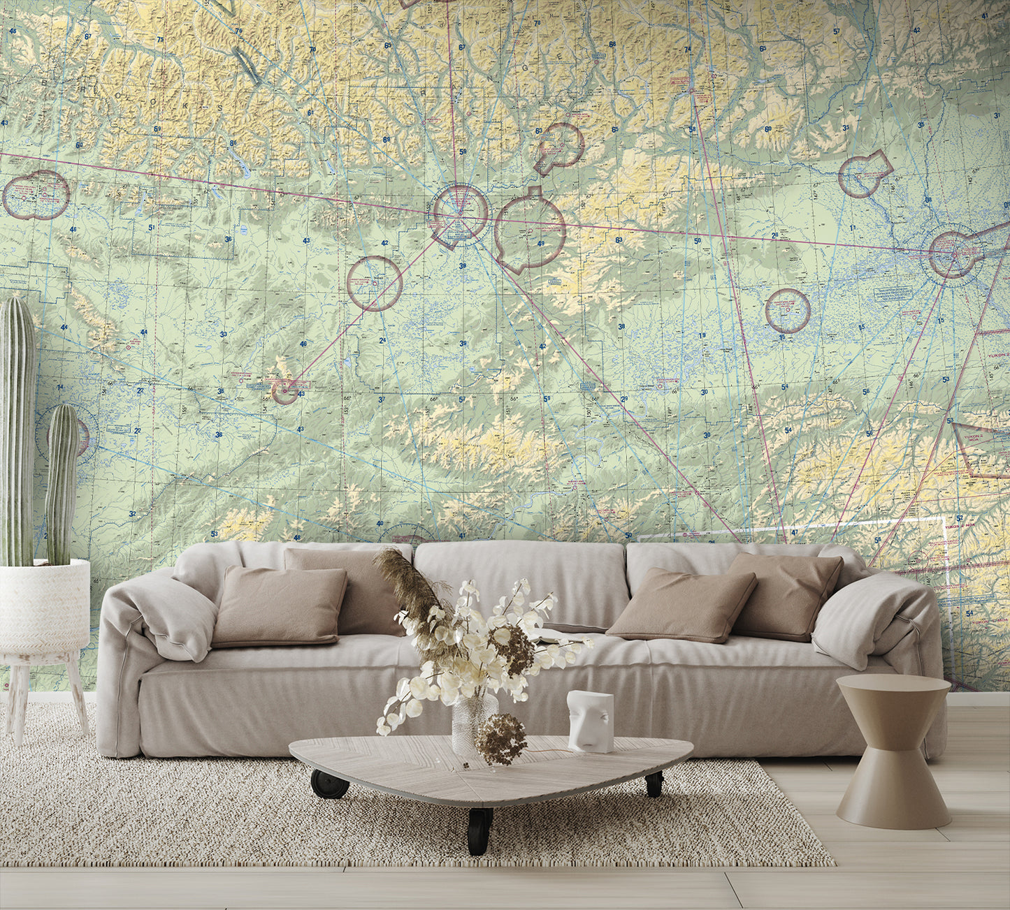 Aeronautical Chart Fairbanks Wall Mural