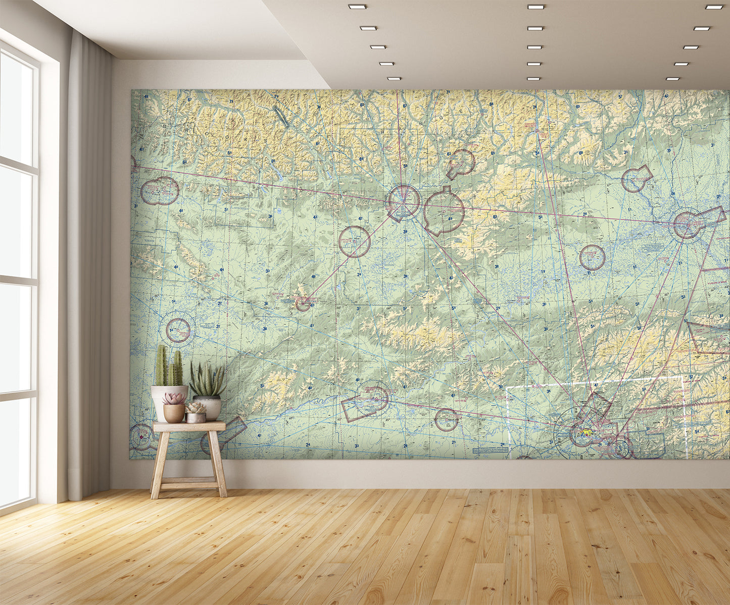 Aeronautical Chart Fairbanks Wall Mural