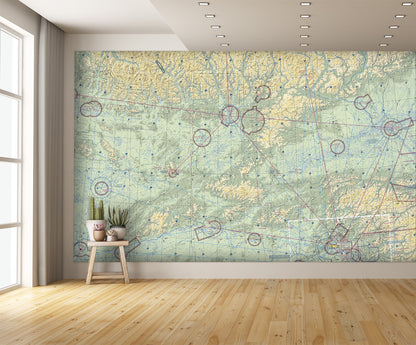 Aeronautical Chart Fairbanks Wall Mural