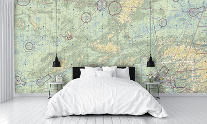 Aeronautical Chart Fairbanks Wall Mural