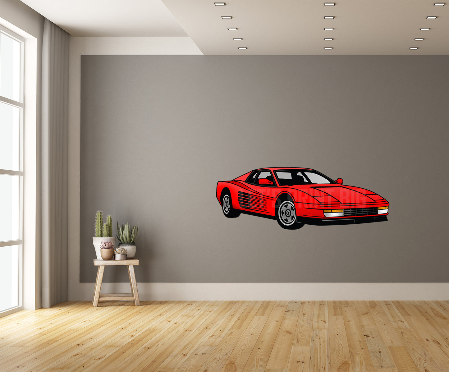 Car Art Ferrari Testarossa Wall Decals