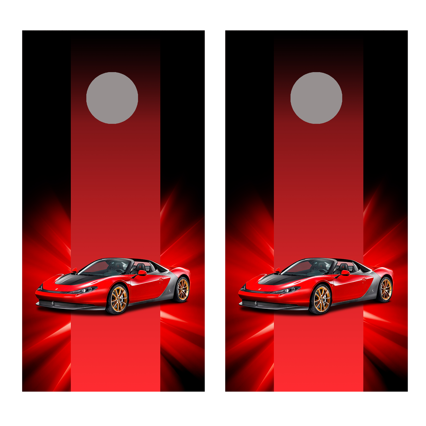 Ferrari Sergio 2 Cornhole Board Decal Wraps