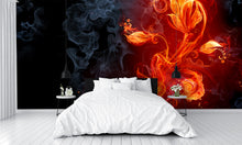Fiery Flower Wall Mural