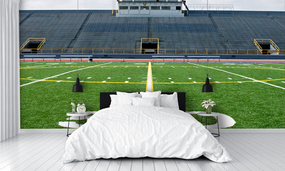 Fifty Yard Line with Bleachers Wall Mural