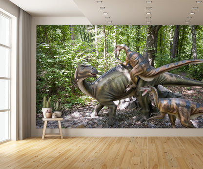 Fighting Dinosaurs Wall Mural
